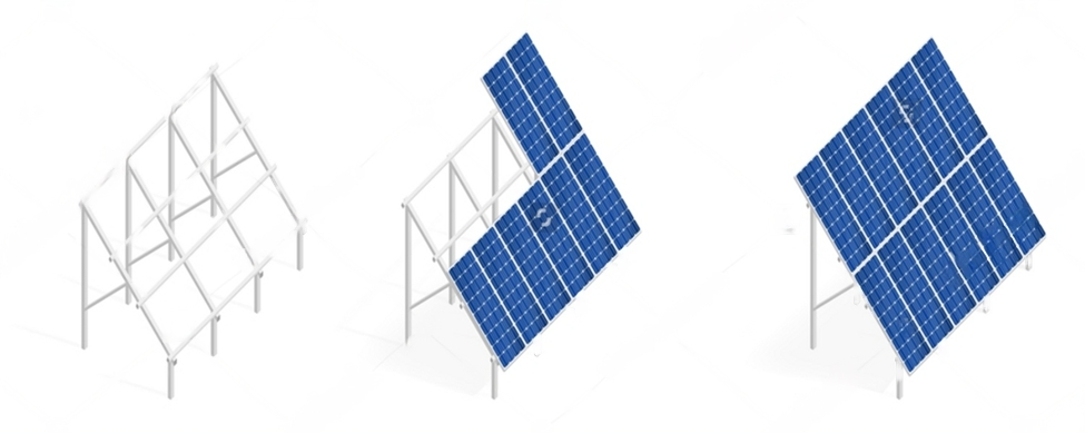 On-grid solar system installation, Solar panels India